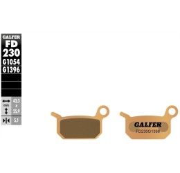 Rear brake pads Galfer for KTM 50 SX 06-23 G1396 sintered offroad FD230G1396