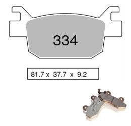 Rear brake pads Nissin for Benelli BN 302 15-18 Sintered ST/MX 03 442P33403