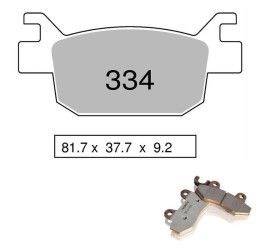 Rear brake pads Nissin for Benelli TRK 502 X 18-24 Sintered ST/MX 03 442P33403