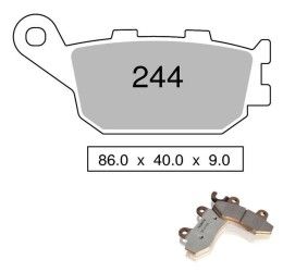 Rear brake pads Nissin for Suzuki Bandit 650 SA 07-12 Sintered ST/MX 03 442P24403