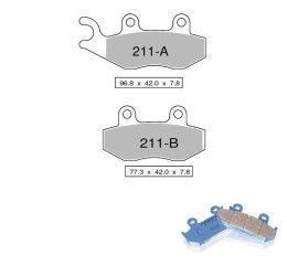 Rear brake pads Nissin for Triumph Bonneville 865 T100 05-15 Organic NS 04 442P21104