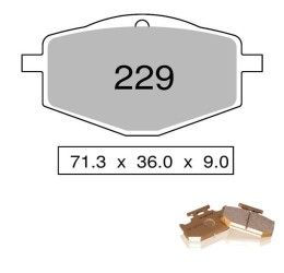 Rear brake pads Nissin for Yamaha XT 600 E 90-02 Organic Off Road GS 02 442P22902