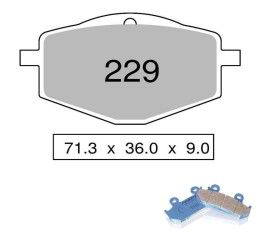 Rear brake pads Nissin for Yamaha XT 600 E 90-02 Organic NS 04 442P22904