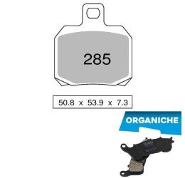 Rear brake pads Trofeo by Ognibene for Aprilia RSV 1000 R 00-08 Organic 00 43028500