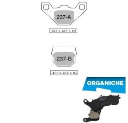 Rear brake pads Trofeo by Ognibene for Aprilia Tuono 125 4T ABS 17-19 Organic 00 43023700