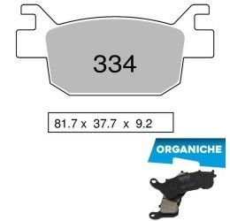 Rear brake pads Trofeo by Ognibene for Benelli 502C 500 19-22 Organic 00 43033400