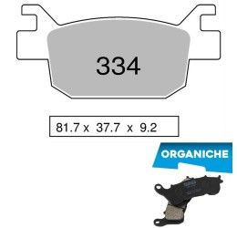 Rear brake pads Trofeo by Ognibene for Benelli TRK 502 X 18-24 Organic 00 43033400