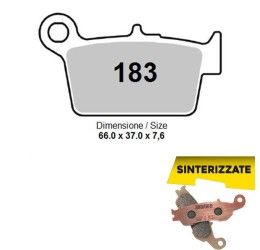 Rear brake pads Trofeo by Ognibene for Beta RR 50 Supermotard 03-06 | 08-13 Sintered 01 43018301