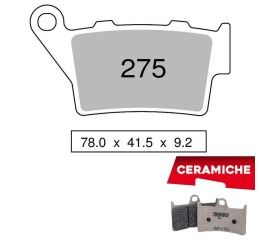 Rear brake pads Trofeo by Ognibene for KTM 125 EXC 95-03 Ceramic 05 43027507