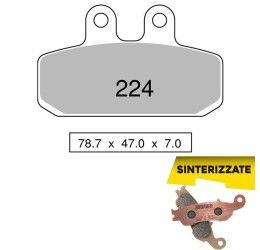 Rear brake pads Trofeo by Ognibene for Moto Guzzi V7 Stone 750 12-14 Sintered 01 43022401