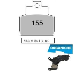 Rear brake pads Trofeo by Ognibene for Piaggio MP3 125 07-08 Organic 00 43015500