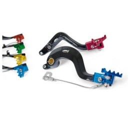 Forged Alloy rear brake pedal with red foldable tip Motocross Marketing for Beta RR 390 15-19