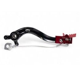 Forged Alloy rear brake pedal with red foldable tip Motocross Marketing for GasGas EC 300 21-23