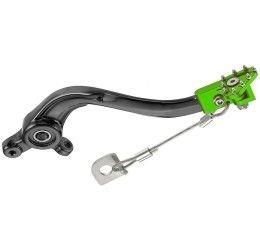 CNC machined Alloy rear brake pedal Innteck for Kawasaki KX 85 I Ruote Basse 07-22 - Color BLACK-GREEN