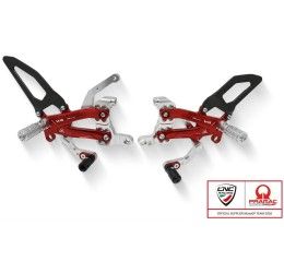 Rear sets CNC Racing CARBON for ducati streetfighter v4 sp2 22-24 Pramac Racing Limited Edition