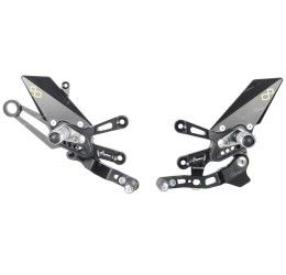 Rear sets Lightech for Aprilia RSV4 1000 R 18-19 with fixed footpeg - REVERSE SHIFTING