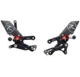 Rear sets Lightech R-VERSION for Yamaha R3 15-24 with fold up footpeg - REVERSE SHIFTING