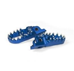 GECO 3D Footpegs cnc machined for Husqvarna TX 300 17-23 - BLUE Colour