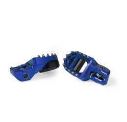 GECO 3D Footpegs cnc machined for KTM 125 EXC 17-23 MOTARD version - BLUE Colour