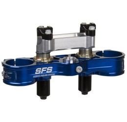 Neken SFS model top clamp cnc machined for Husqvarna FE 250 15-17 color blu Offset 22mm
