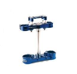GECO 2D triple clamps cnc machined BLUE anodized offset 22 for Husqvarna TC 250 23-24 (with Risers kit)