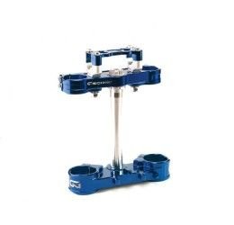 GECO 2D triple clamps cnc machined BLUE anodized for Sherco 250 SE 12-21 (with Risers kit)