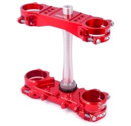 Xtrig Rocs Tech triple clamps cnc machined fixed offset for Honda CRF 250 R 22-24 red (offset 22mm)