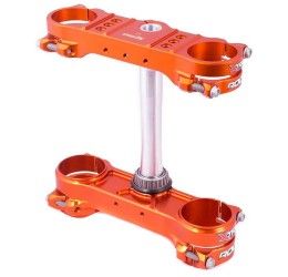 Xtrig Rocs Tech triple clamps cnc machined fixed offset for KTM 200 EXC 14-16 orange (offset 20mm)
