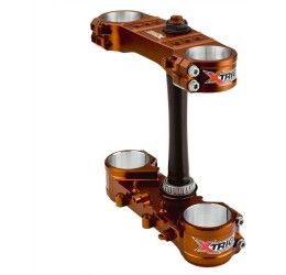 Xtrig Rocs Tech triple clamps cnc machined fixed offset for Honda CRF 450 R 09-12 blue
