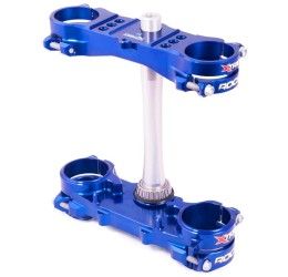 Xtrig Rocs Tech triple clamps cnc machined fixed offset for Husqvarna FC 250 14-23 blue (offset 22mm)