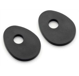 Rizoma Front plate for directions indicators for Triumph Bonneville 900 T100 08-16 Black color