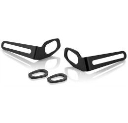 Rizoma plate for directions indicators for OEM license plate FOX PT114B for honda x-adv 750 travel edition 17-20 Black color