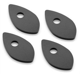 Rizoma plate for directions indicators for Ducati 1199 Panigale S 12-14 Black color