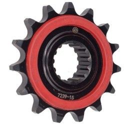 Front sprocket silent with rubber Ognibene chain 520 for Ducati Scrambler 400 Sixty 2 16-26 self-cleaning green color