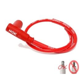 NGK RACING CR6 cable spark plug 90° for solid terminal nut