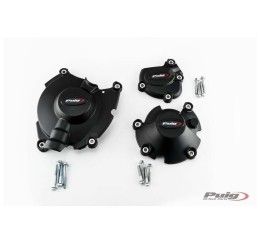 Complete kit engine protection TRACK version Puig for Yamaha R1 15-24 black color