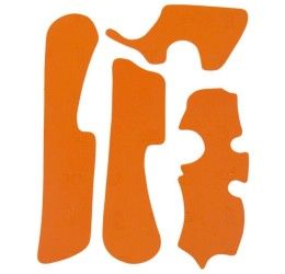 Vibram rubber frame guards for KTM 125 EXC 12-15 orange color