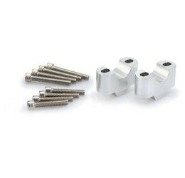 Puig risers for handlerbar for Triumph Scrambler 1200 XE 19-25 silver color