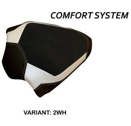 Seat cover passenger TappezzeriaItalia Rivoli 1 comfort system model for Ducati Panigale V4