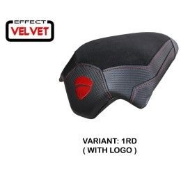 Seat cover passenger TappezzeriaItalia Areion Velvet model for Ducati Streetfighter V4 20-23