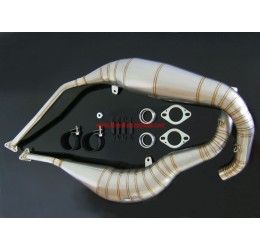 Tyga Performance exhausts Aprilia RS 250 96-04 in stainless stell and alluminium silencers side by side