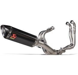Akrapovic Evolution complete exhaust system no street legal with titanium pipes and carbon silencer for Aprilia Tuono V4 1100 21-24