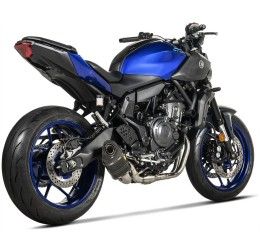 Akrapovic Racing complete exhaust system no street legal with stainless steel pipes and carbon silencer for Yamaha MT-07 2025
