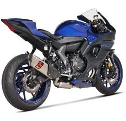 Akrapovic Racing complete exhaust system no street legal with stainless steel pipes and titanium silencer for Yamaha R7 21-23