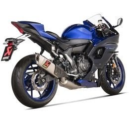 Akrapovic Racing complete exhaust system street legal with stainless steel pipes and titanium silencer for Yamaha R7 21-24