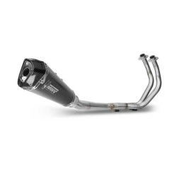 Mivv DELTA RACE exhaust high up street legal black stainless steel for Yamaha MT-07 14-24