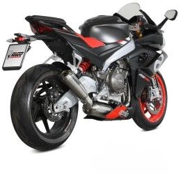 Mivv X-M1 exhaust high up street legal titanium for Aprilia Tuono 660 21-24