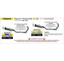 Arrow Full system racing with Indy Race EVO aluminium Dark silencers no street legal for Yamaha Tracer 900 2025