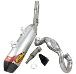 FMF Factory 4.1 RCT complete exhaust system with MegaBomb Stainless Steel pipe and Aluminum silencer with end cap Carbon GasGas MCF 350 22-23