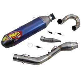 FMF Factory 4.1 RCT complete exhaust system with Megabomb Stainless Steel / Titanium pipe and blue anodized Titanium silencer with end cap Carbon Husqvarna FC 250 20-21